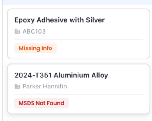 A focused Viridium AI supplier outreach card showing a missing-information action