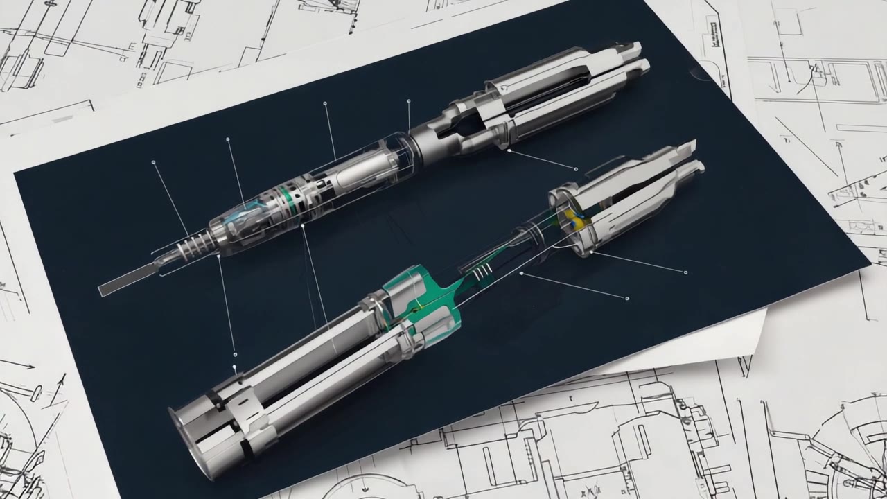 Detailed manufactured product with engineering callouts
